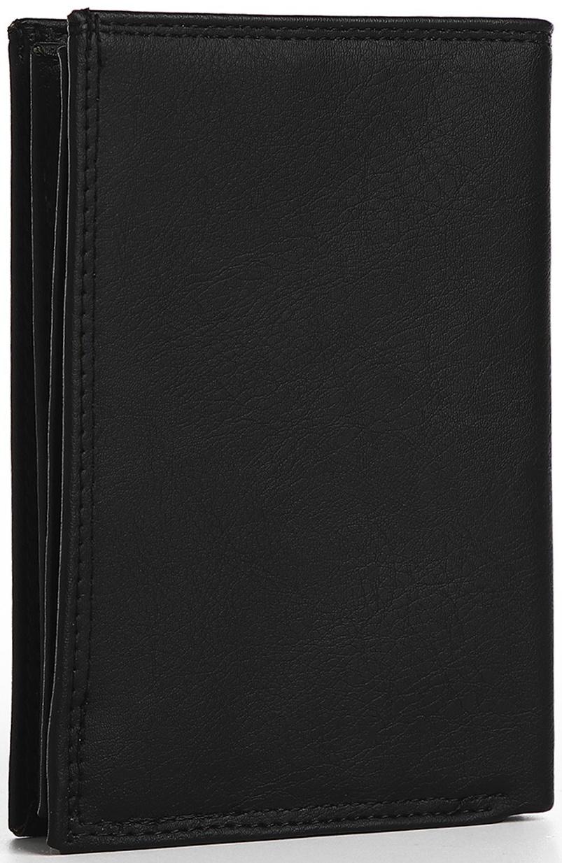 Портмоне мужское без застёжки, 3 в 1, отдел автодокументов, паспорта, карт, купюр, цвет чёрный