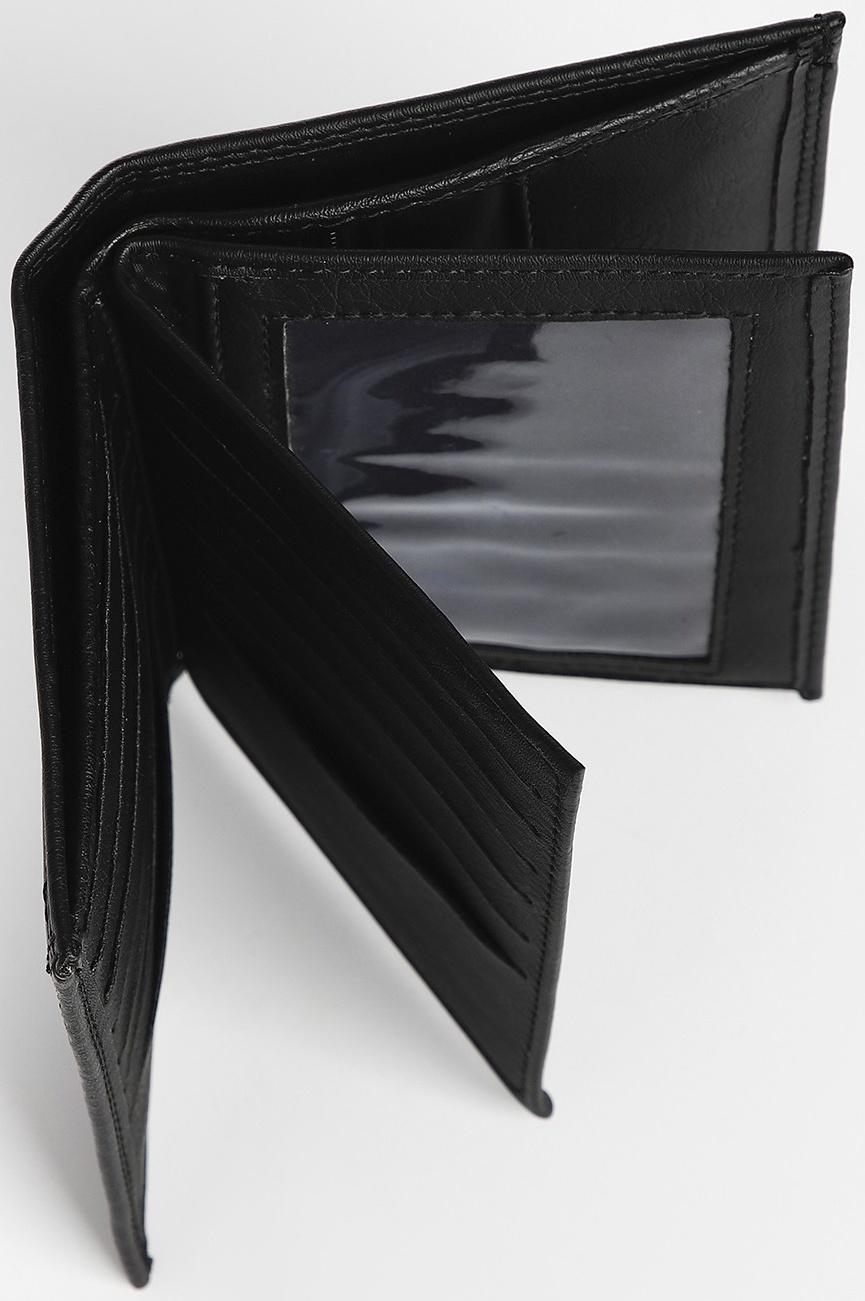 Портмоне мужское без застёжки, 3 в 1, отдел автодокументов, паспорта, карт, купюр, цвет чёрный