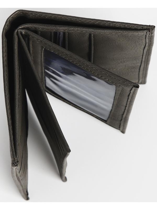 Портмоне мужское без застёжки, 3 в 1, отдел автодокументов, паспорта, карт, купюр, цвет серый