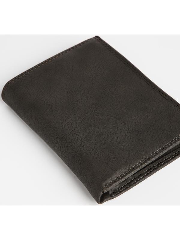 Портмоне мужское без застёжки, 3 в 1, отдел автодокументов, паспорта, карт, купюр, цвет серый