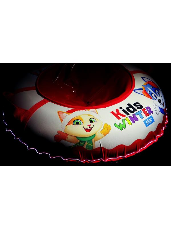 Тюбинг-ватрушка Winter Star Kids, LED-подсветка, диаметр чехла 93 см