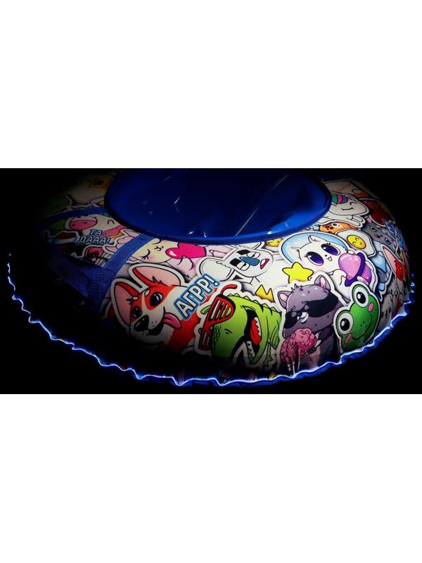 Тюбинг-ватрушка Winter Star «Стикер», LED-подсветка, диаметр чехла 100 см