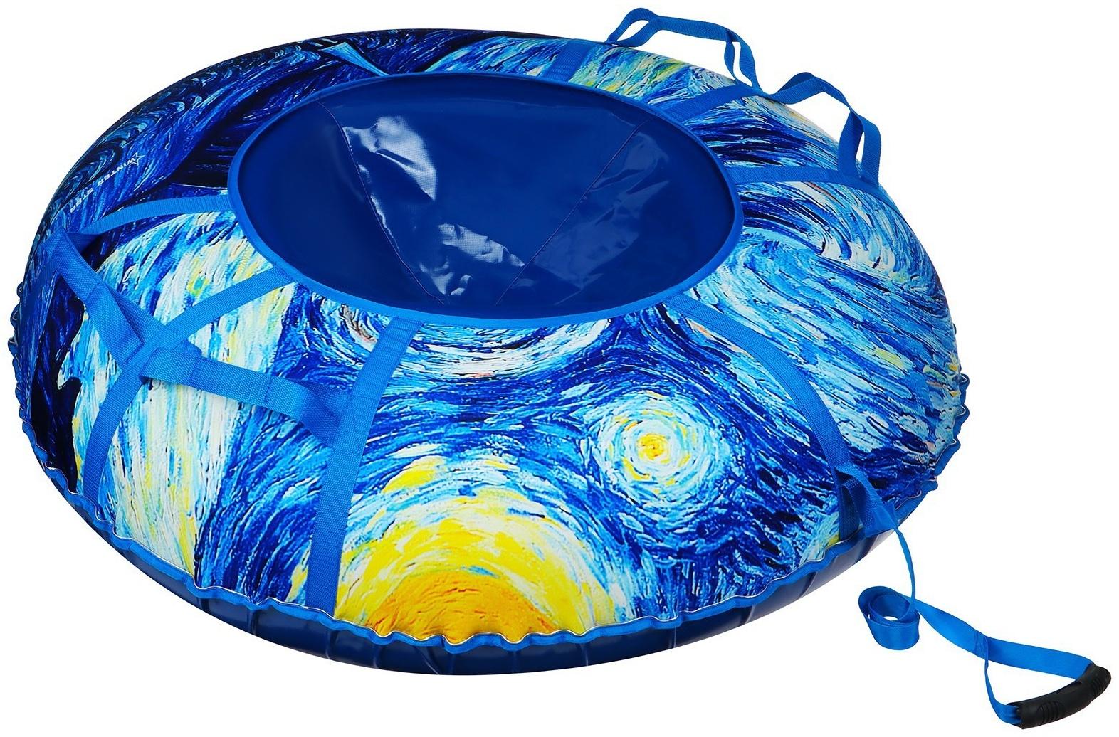 Тюбинг-ватрушка Winter Star «Звёздная ночь», LED-подсветка, диаметр чехла 120 см