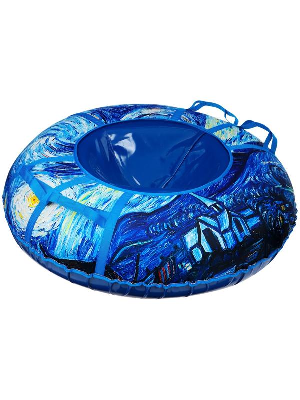 Тюбинг-ватрушка Winter Star «Звёздная ночь», LED-подсветка, диаметр чехла 120 см