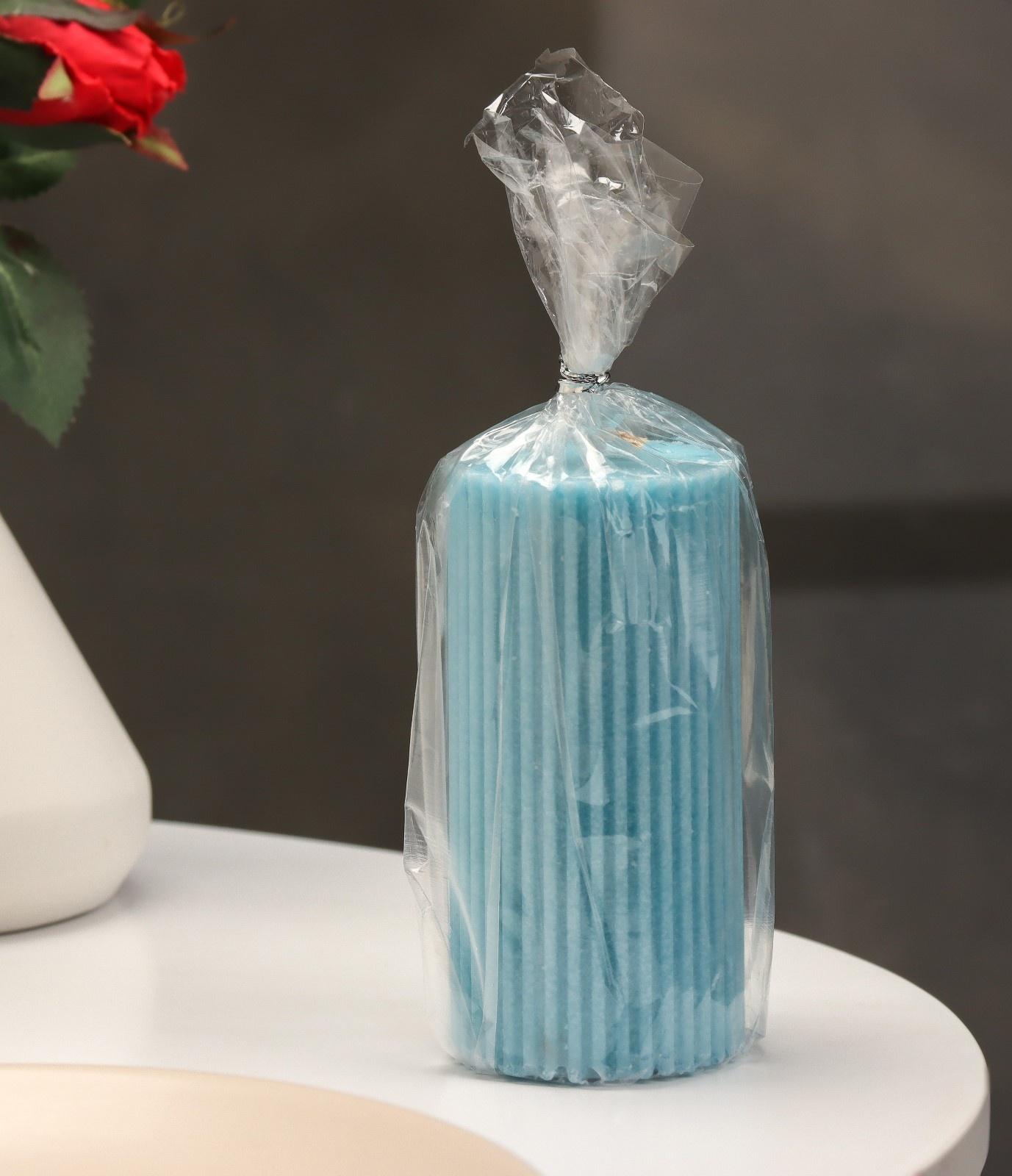 Свеча-цилиндр с гранями,5х10 см, пальмовый воск, нива, 6 ч