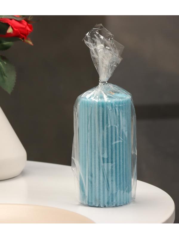 Свеча-цилиндр с гранями,5х10 см, пальмовый воск, нива, 6 ч