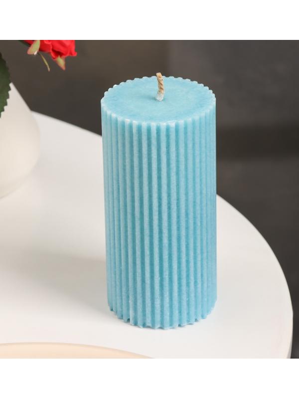 Свеча-цилиндр с гранями,5х10 см, пальмовый воск, нива, 6 ч