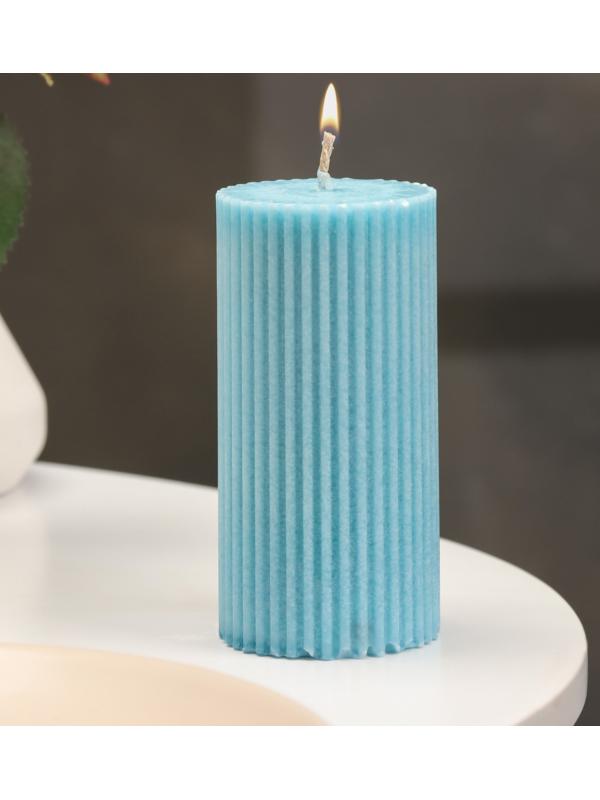 Свеча-цилиндр с гранями,5х10 см, пальмовый воск, нива, 6 ч