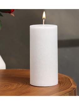 Свеча-цилиндр гладкая,5х10 см, пальмовый воск, серая, 6 ч