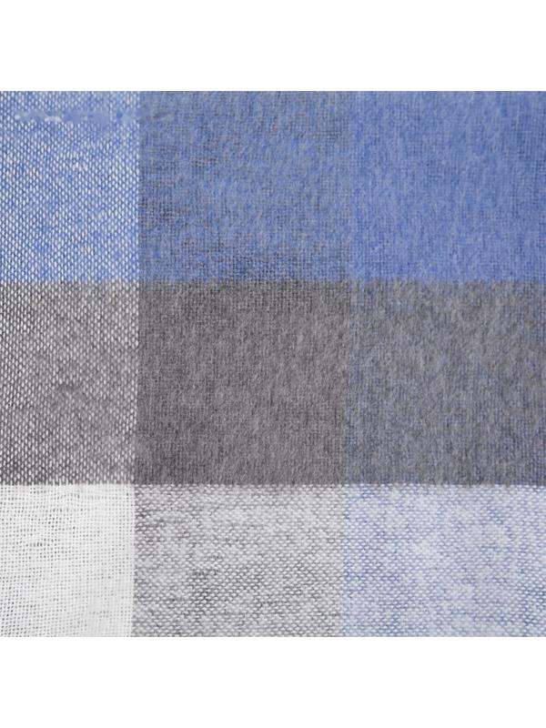 Плед Пикник 170х210см, бел-сер-син рап.8, хл 20%, пан 40%, пэ 40%