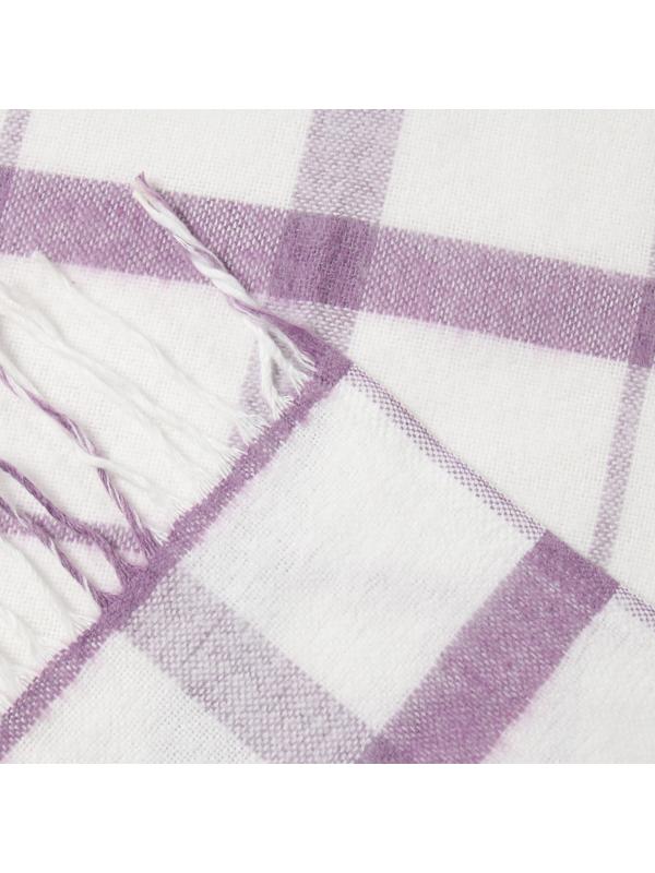 Плед Palermo 140х200см, 15S/SOUL, слив/бел/слив, шерсть 20%, пан 40%, п/э 40%