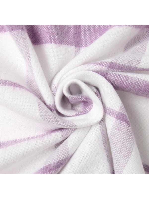 Плед Palermo 140х200см, 15S/SOUL, слив/бел/слив, шерсть 20%, пан 40%, п/э 40%