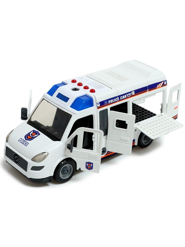 Конструктор винтовой «Полицейский фургон», свет, звук, инерция, 50 деталей