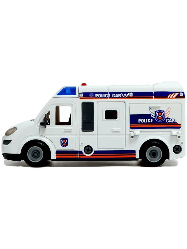 Конструктор винтовой «Полицейский фургон», свет, звук, инерция, 50 деталей