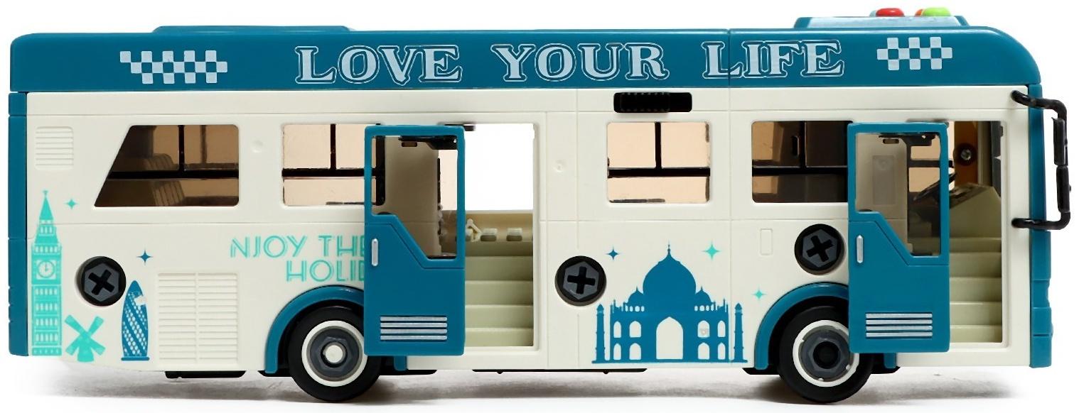 Конструктор винтовой «Автобус», свет, звук, инерция, 42 детали