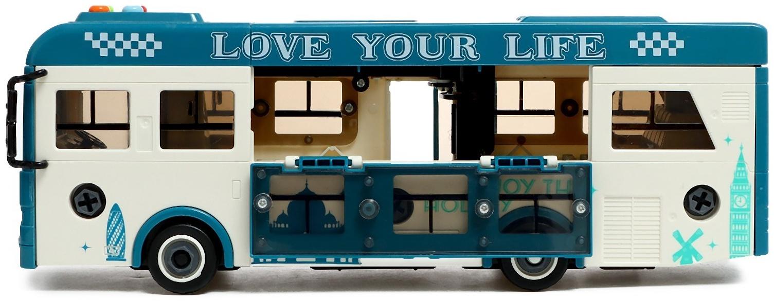 Конструктор винтовой «Автобус», свет, звук, инерция, 42 детали