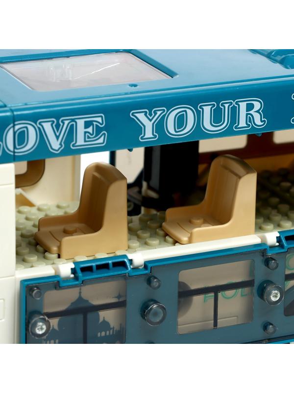 Конструктор винтовой «Автобус», свет, звук, инерция, 42 детали