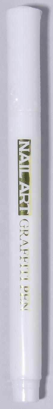 Маркер для дизайна ногтей, акриловый, 13,5 см, цвет белый