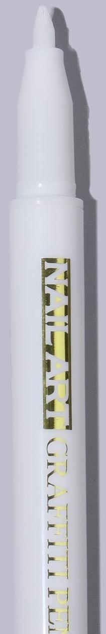 Маркер для дизайна ногтей, акриловый, 13,5 см, цвет белый