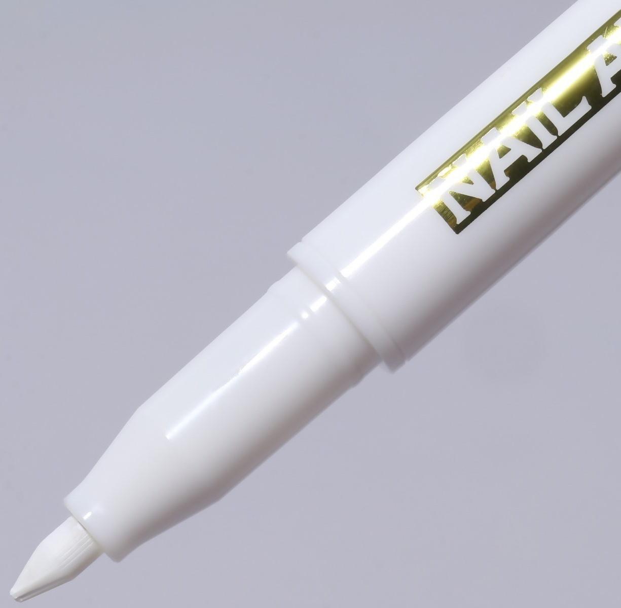 Маркер для дизайна ногтей, акриловый, 13,5 см, цвет белый