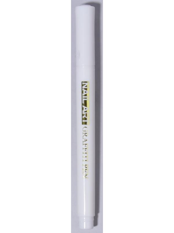 Маркер для дизайна ногтей, акриловый, 13,5 см, цвет белый