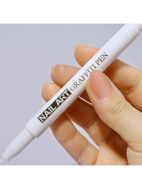 Маркер для дизайна ногтей, акриловый, 13,5 см, цвет белый