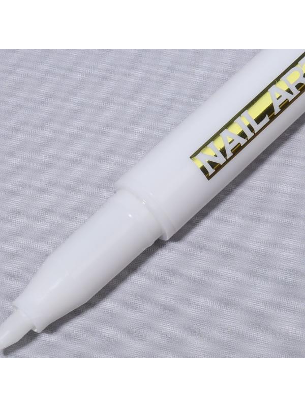 Маркер для дизайна ногтей, акриловый, 13,5 см, цвет белый