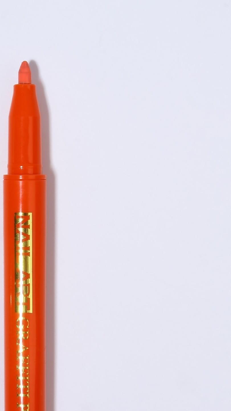 Маркер для дизайна ногтей, акриловый, 13,5 см, цвет красный