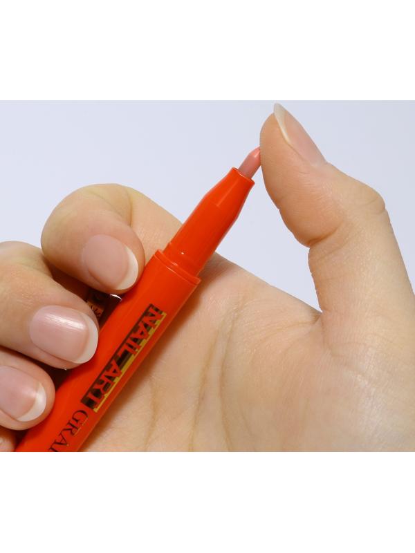 Маркер для дизайна ногтей, акриловый, 13,5 см, цвет красный