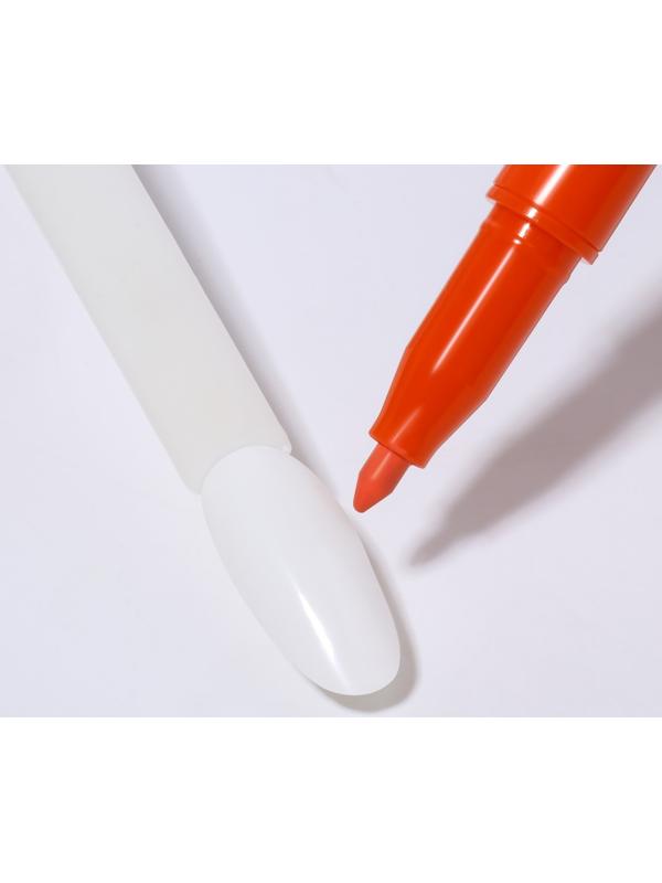 Маркер для дизайна ногтей, акриловый, 13,5 см, цвет красный