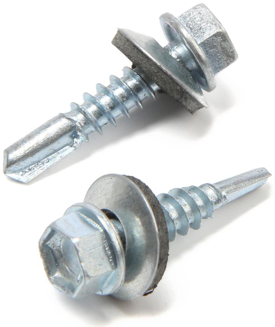 Саморезы кровельные 5,5х25 мм, оцинкованные, 200 шт.