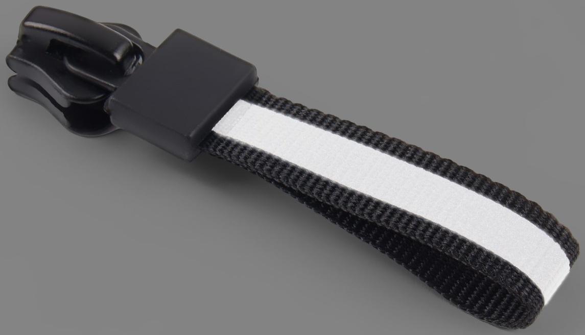 Замок автоматический светоотражающий для молнии «Трактор», №5, 10 шт, цвет чёрный