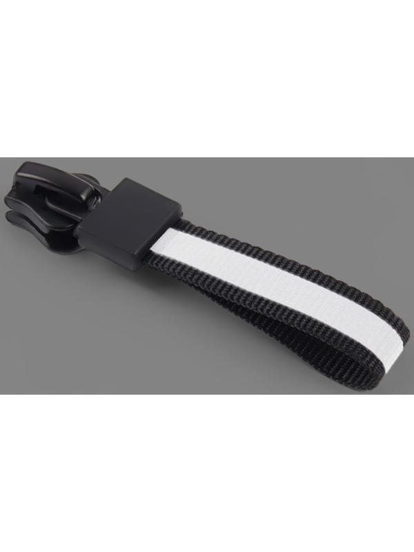 Замок автоматический светоотражающий для молнии «Трактор», №5, 10 шт, цвет чёрный