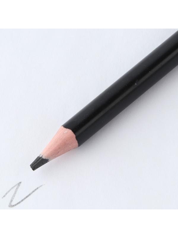 Карандаш чернографитный НВ с ластиком PROвыбор «Черный неон»