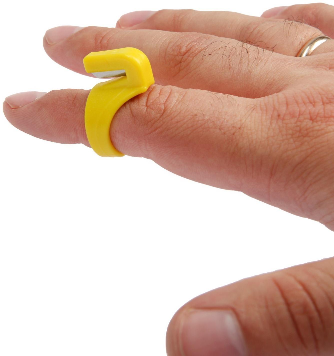 Наперсток-кольцо ТУНДРА, для обрезки строп, ниток, лески, проводов, 3 шт.