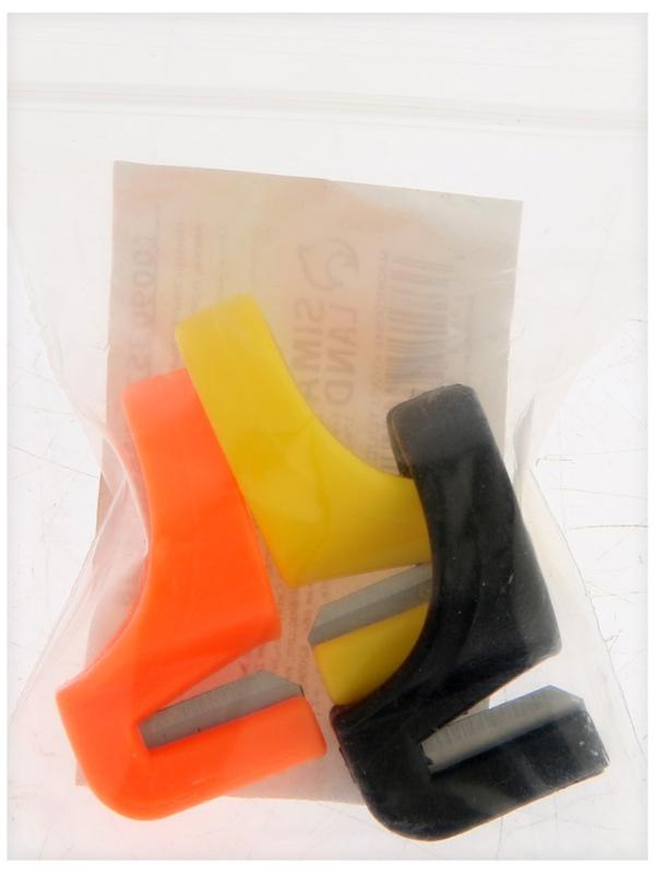 Наперсток-кольцо ТУНДРА, для обрезки строп, ниток, лески, проводов, 3 шт.