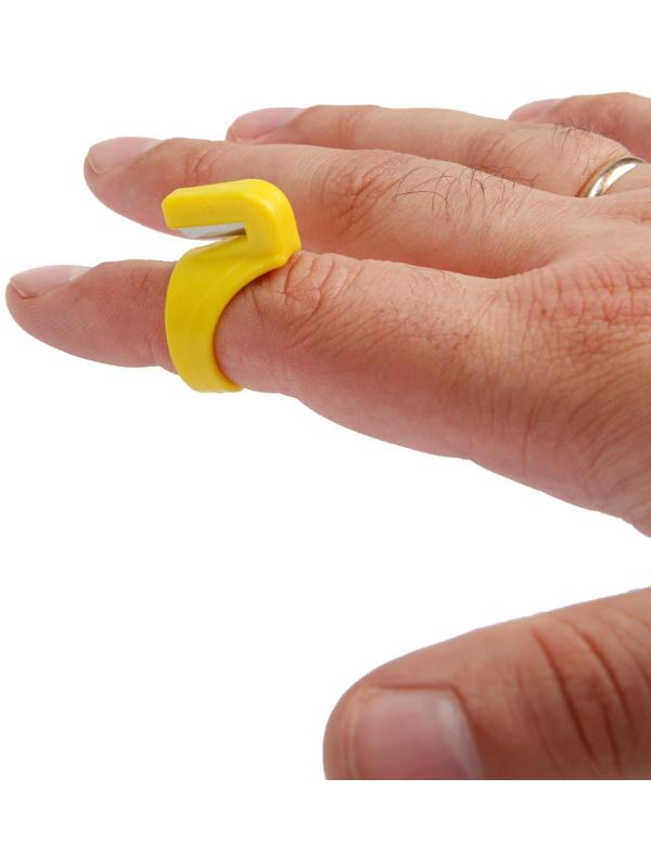 Наперсток-кольцо ТУНДРА, для обрезки строп, ниток, лески, проводов, 3 шт.