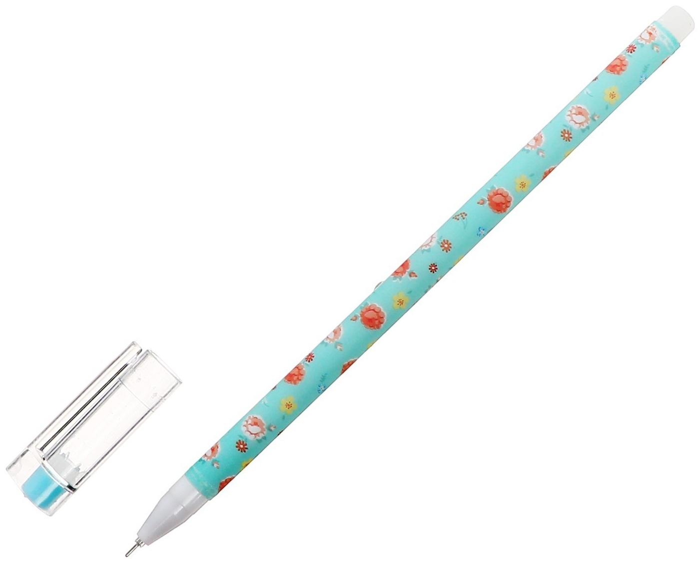 Ручка гелевая 0,5мм, стержень синий, корпус МИКС Паттерн