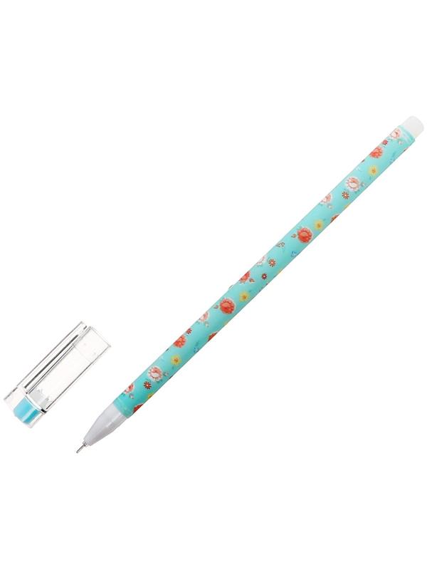 Ручка гелевая 0,5мм, стержень синий, корпус МИКС Паттерн