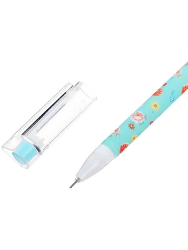 Ручка гелевая 0,5мм, стержень синий, корпус МИКС Паттерн