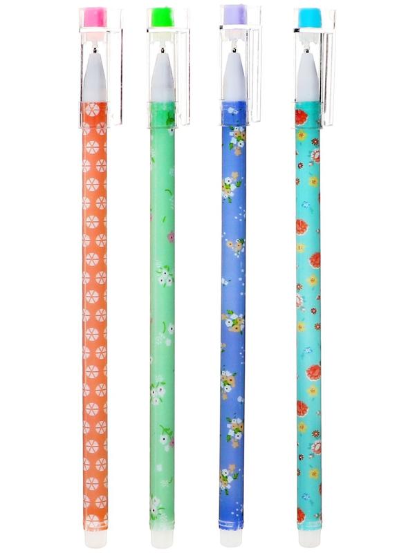 Ручка гелевая 0,5мм, стержень синий, корпус МИКС Паттерн