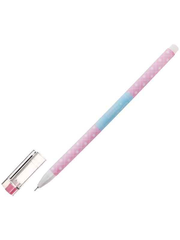 Ручка гелевая 0,5мм, стержень синий, корпус МИКС Узоры