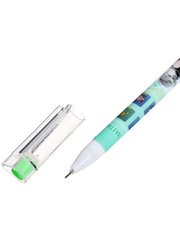 Ручка гелевая 0,5мм, стержень синий, корпус МИКС Аниме