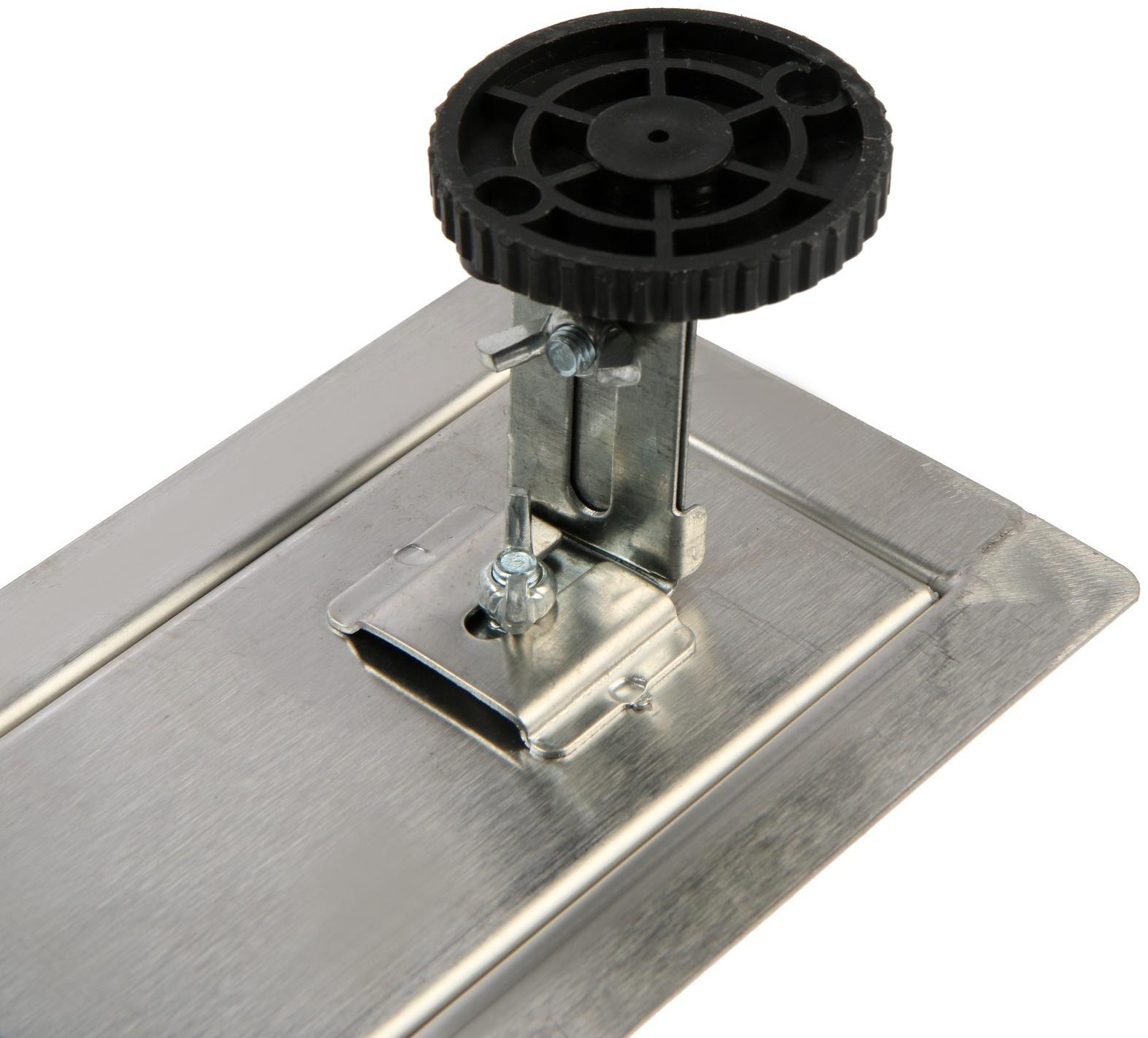 Трап ZEIN, c флaнцeм свободного вращения 360°, 7х40 см, d=40/50 мм, нерж. сталь, сатин