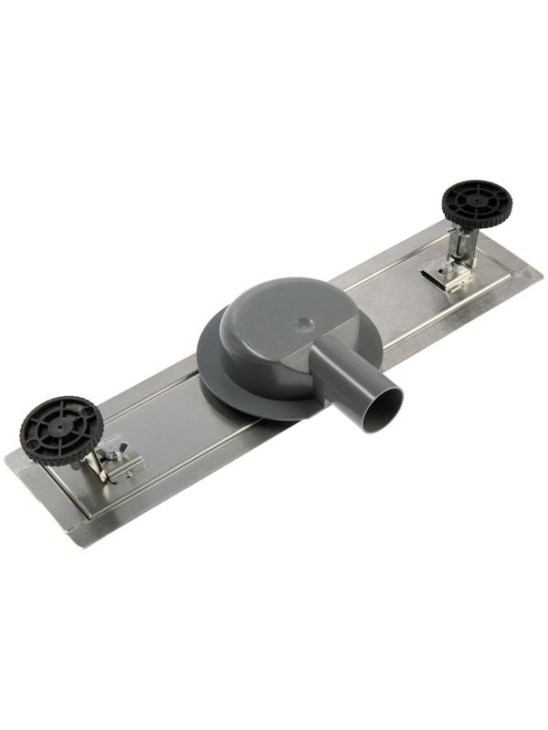 Трап ZEIN, c флaнцeм свободного вращения 360°, 7х40 см, d=40/50 мм, нерж. сталь, сатин