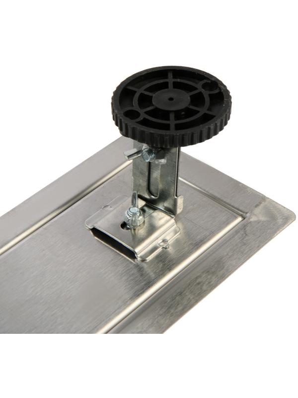 Трап ZEIN, c флaнцeм свободного вращения 360°, 7х40 см, d=40/50 мм, нерж. сталь, сатин