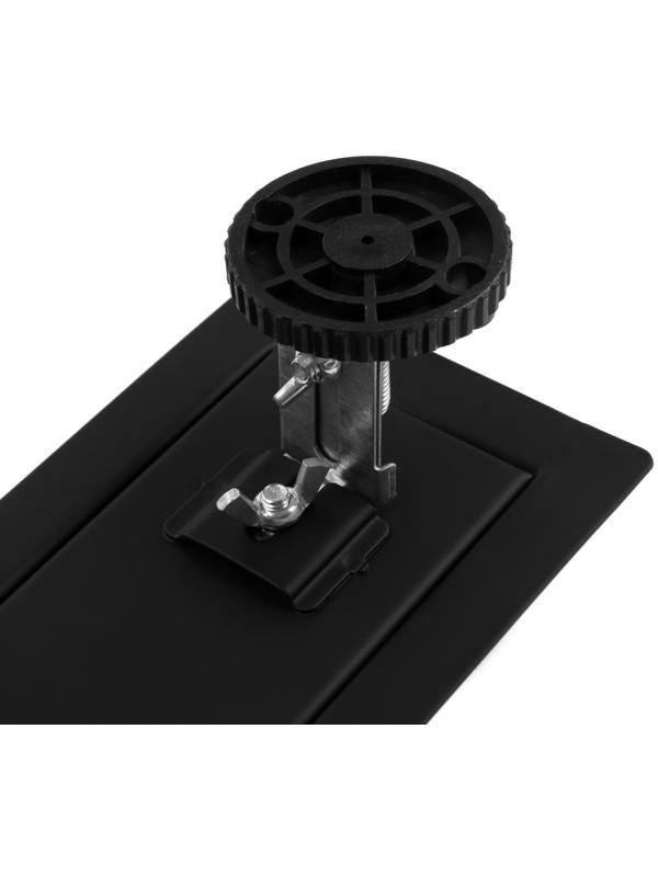 Трап ZEIN, c флaнцeм свободного вращения 360°, 7х40 см, d=40/50 мм, нерж. сталь, черный