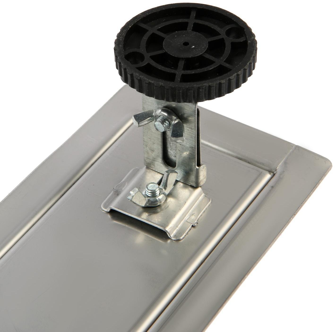 Трап ZEIN, c флaнцeм свободного вращения 360°, 7х50 см, d=40/50 мм, нерж. сталь, сатин