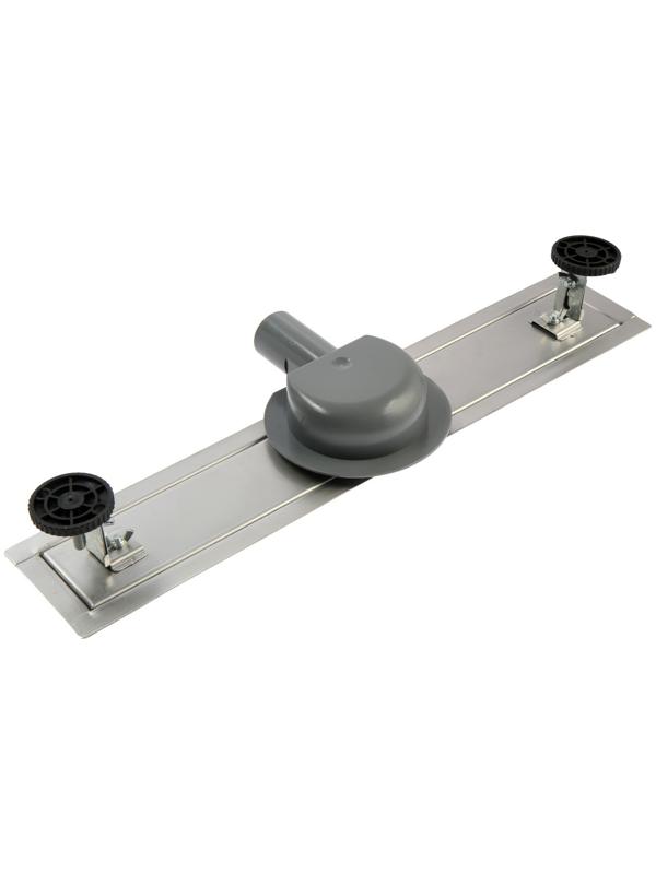 Трап ZEIN, c флaнцeм свободного вращения 360°, 7х50 см, d=40/50 мм, нерж. сталь, сатин