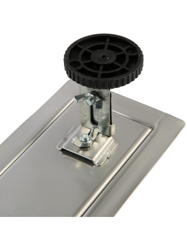 Трап ZEIN, c флaнцeм свободного вращения 360°, 7х50 см, d=40/50 мм, нерж. сталь, сатин